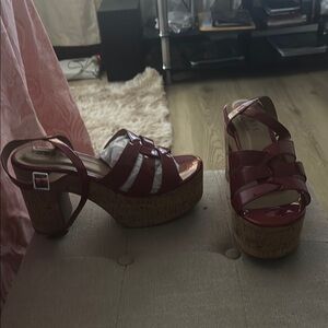 Stylish Red Platform Sandals